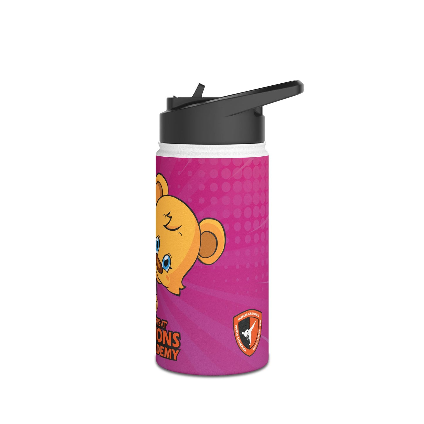 Kids' Stainless Steel Water Bottle - Leo's Adventures at Champions Academy Design