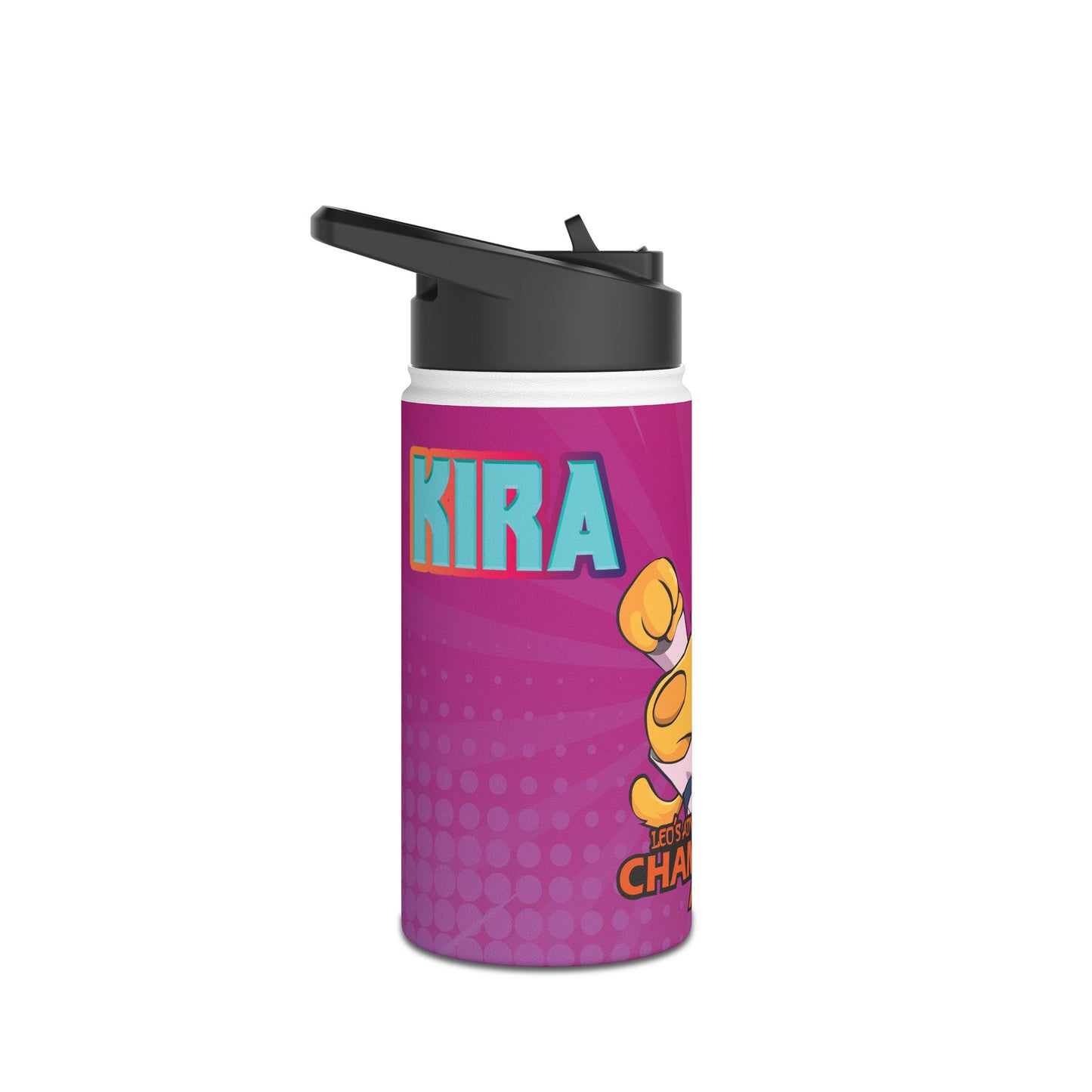 Kids' Stainless Steel Water Bottle - Leo's Adventures at Champions Academy Design