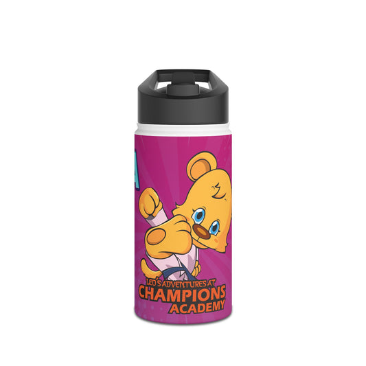 Kids' Stainless Steel Water Bottle - Leo's Adventures at Champions Academy Design